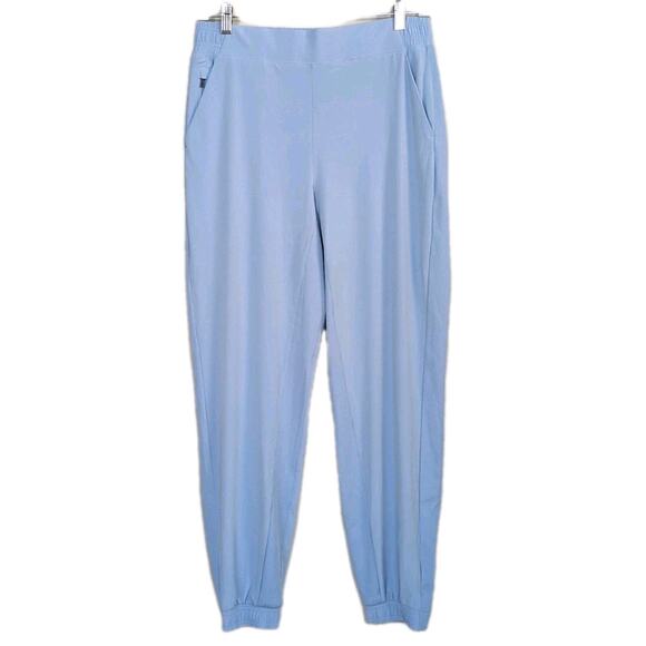 ATHLETA Light Blue Textured Brooklyn Jogger Pull-On Waist Women's 10 Tall - Picture 1 of 5